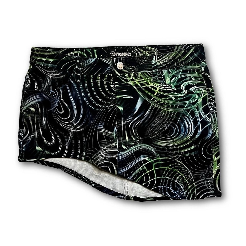 NWT horoscopez Cyber wave asymetrical mini skirt M